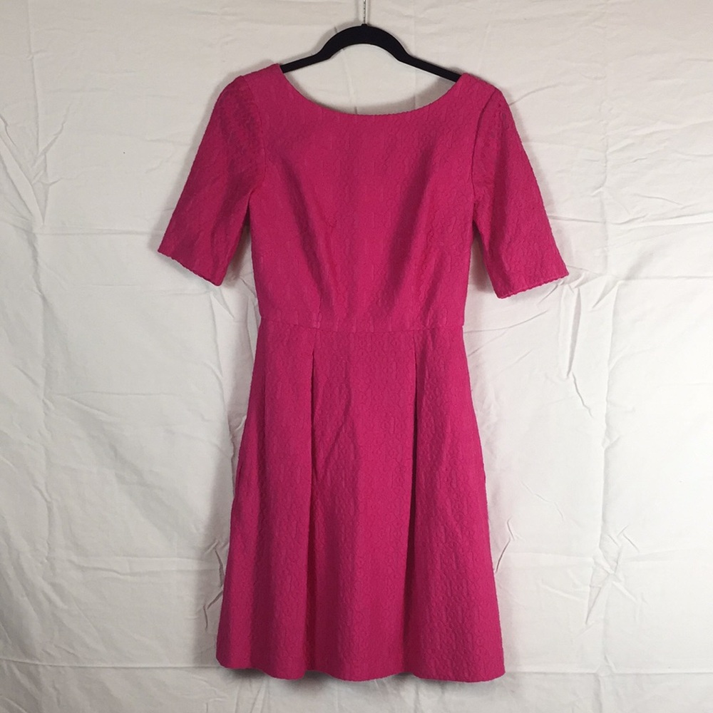 Hot Pink 60s Vintage-Inspired Cocktail Dress